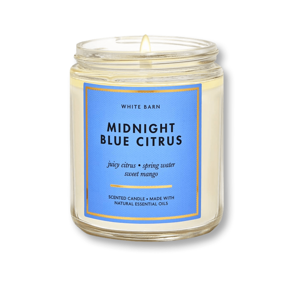 Bath & Body Works White Barn Midnight Blue Citrus Scented Candle | My Perfume Shop