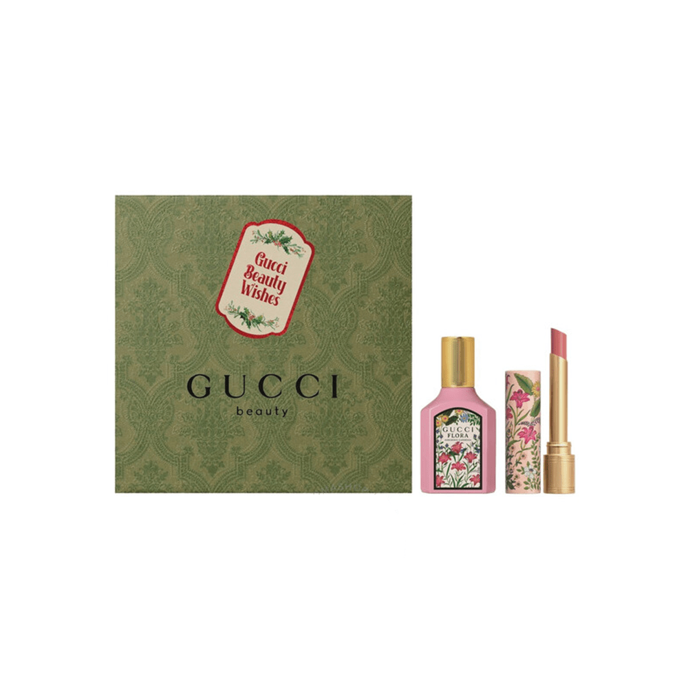 Gucci Flora Gorgeous Gardenia EDP & Lipstick Set for Women | My Perfume Shop